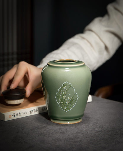 Qing He Celadon Storage Canister