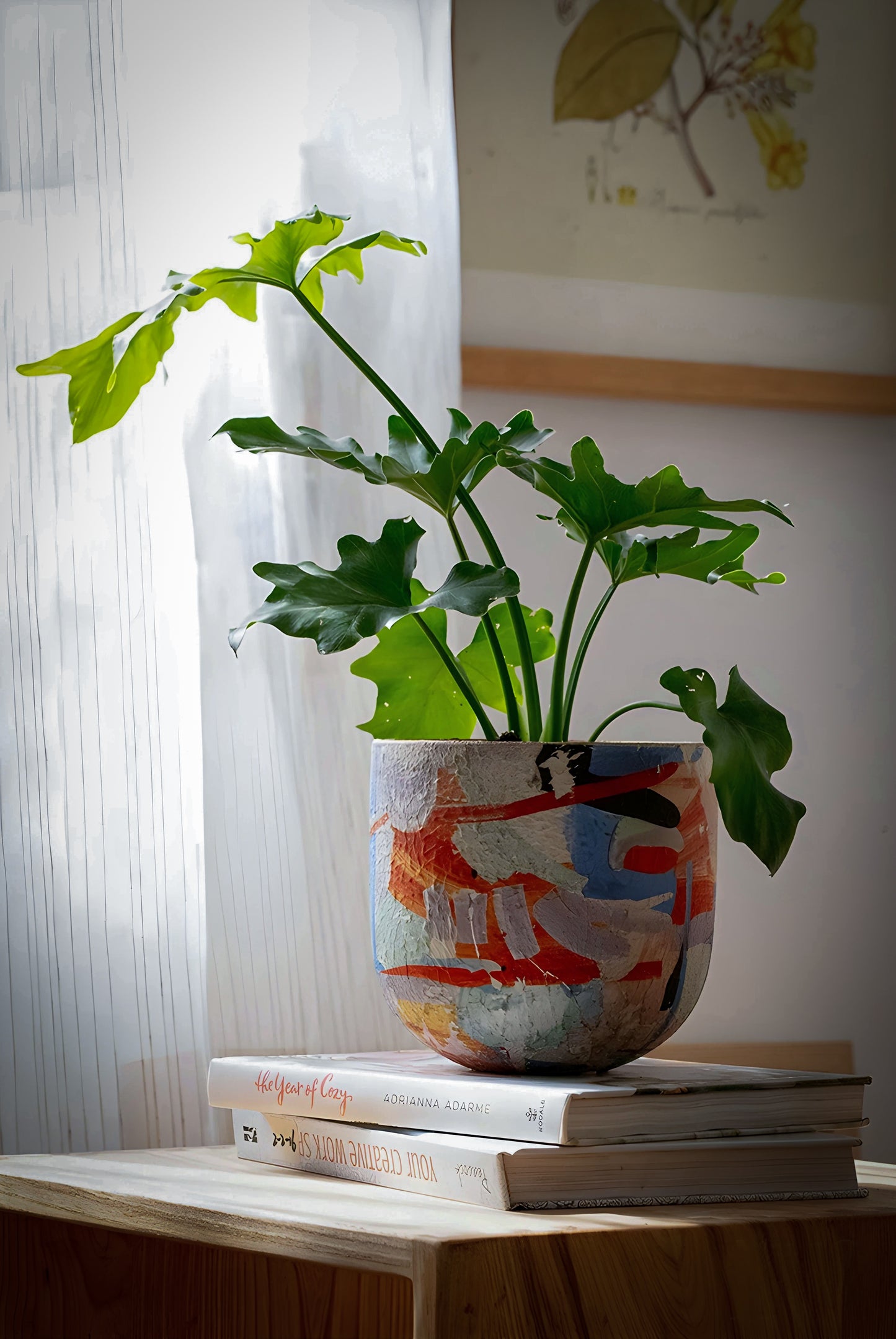 Hua Yun Painted Ceramic Planter