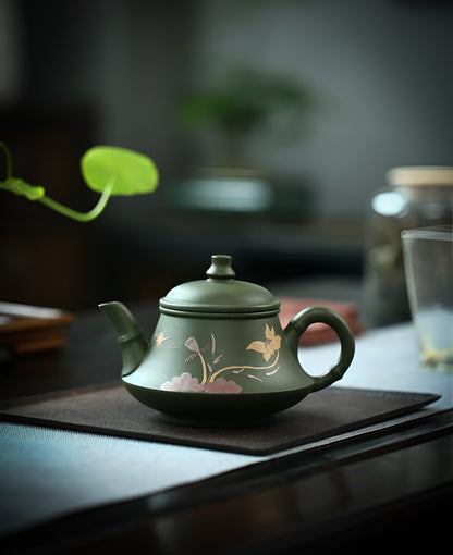 Qing Hua Floral Teapot