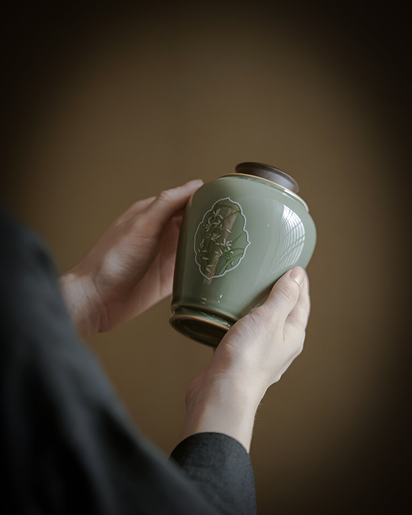 Qing He Celadon Storage Canister