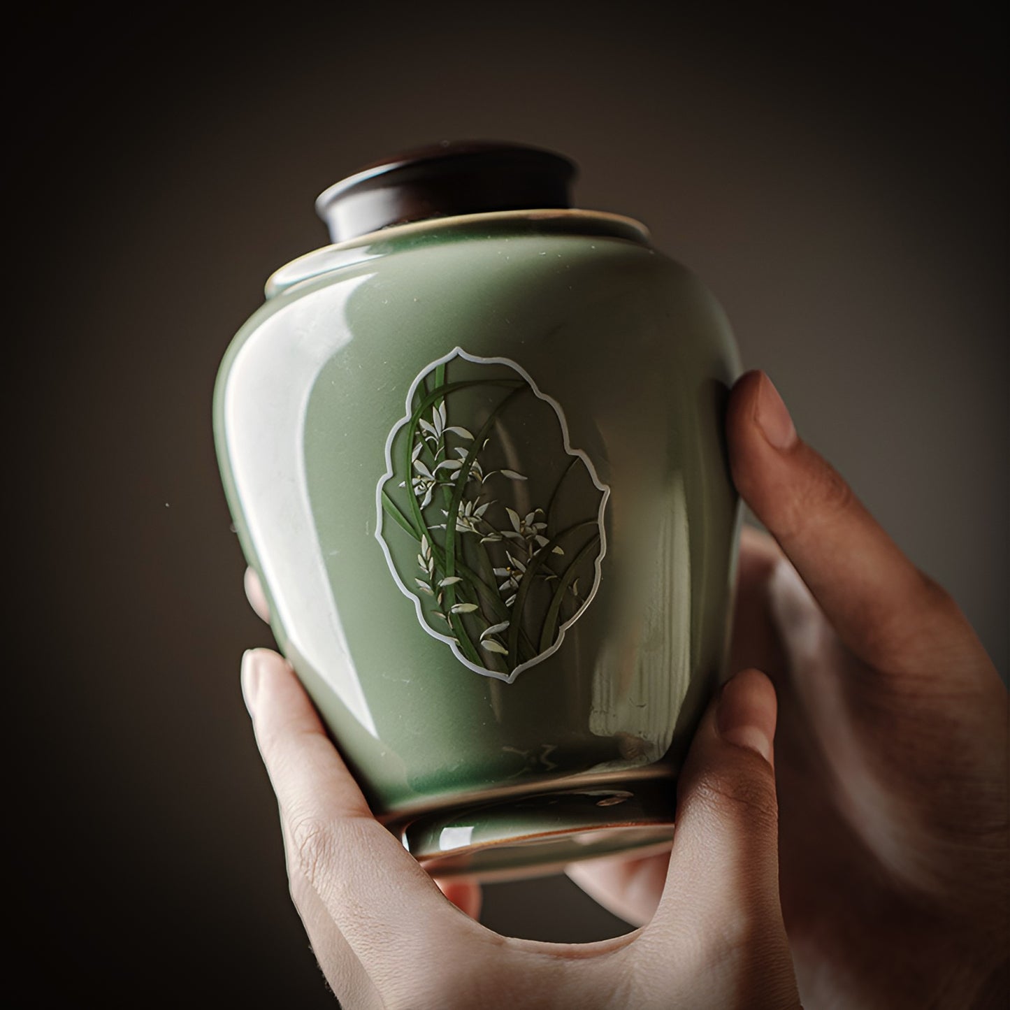 Qing He Celadon Storage Canister